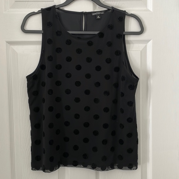 J Crew Mercantile | Polka Dot Sleeveless Blouse | M - Picture 1 of 4